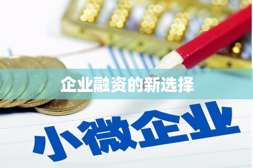 肇庆企业融资的新选择