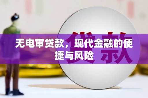 肇庆无电审贷款，现代金融的便捷与风险