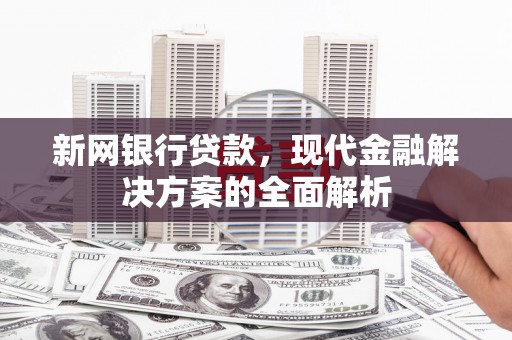 肇庆新网银行贷款，现代金融解决方案的全面解析