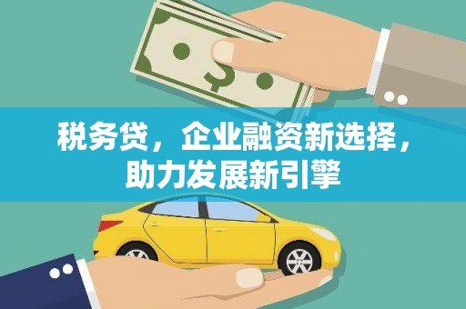 肇庆税务贷，企业融资新选择，助力发展新引擎