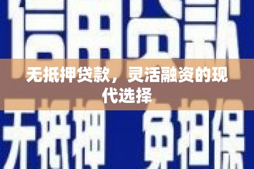 肇庆无抵押贷款，灵活融资的现代选择