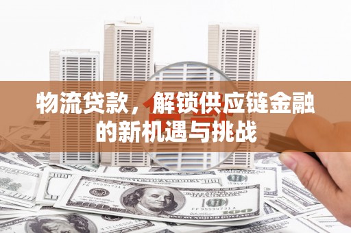 肇庆物流贷款，解锁供应链金融的新机遇与挑战