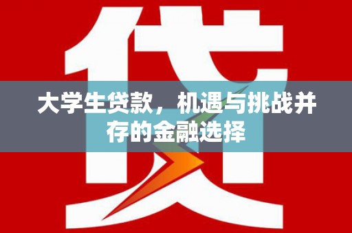 肇庆大学生贷款，机遇与挑战并存的金融选择